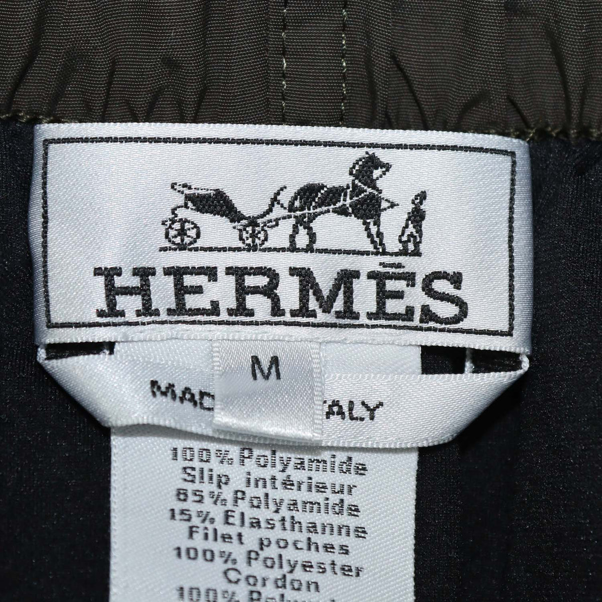 Hermes Dark Green Nylon Long Swim Trunk