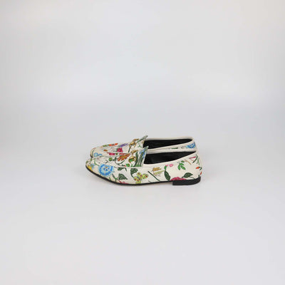 Gucci Multicolor Floral Canvas Jordaan Horsebit Loafers