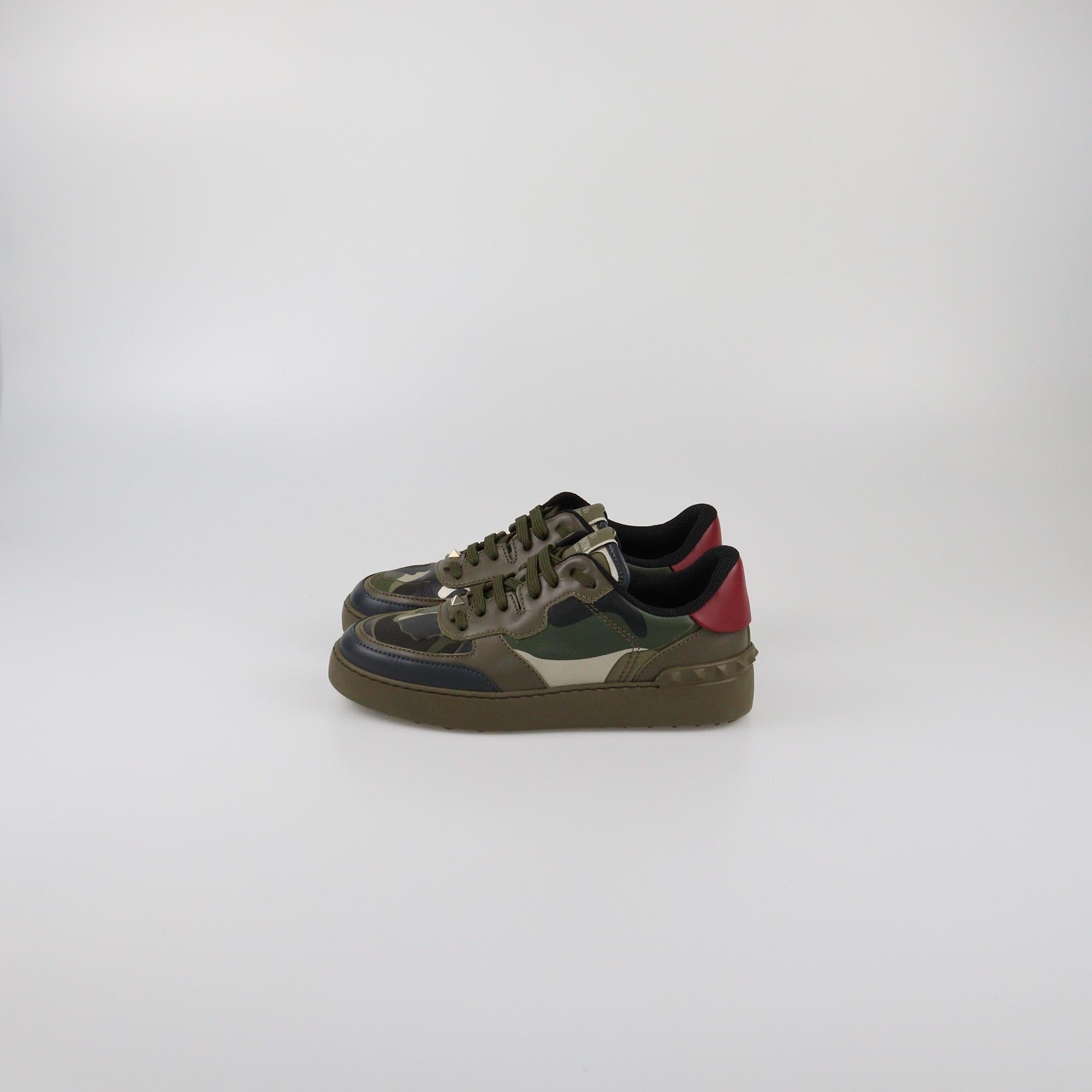 Valentino Olive Green Rockrunner Camouflage Sneaker Womens Valentino 