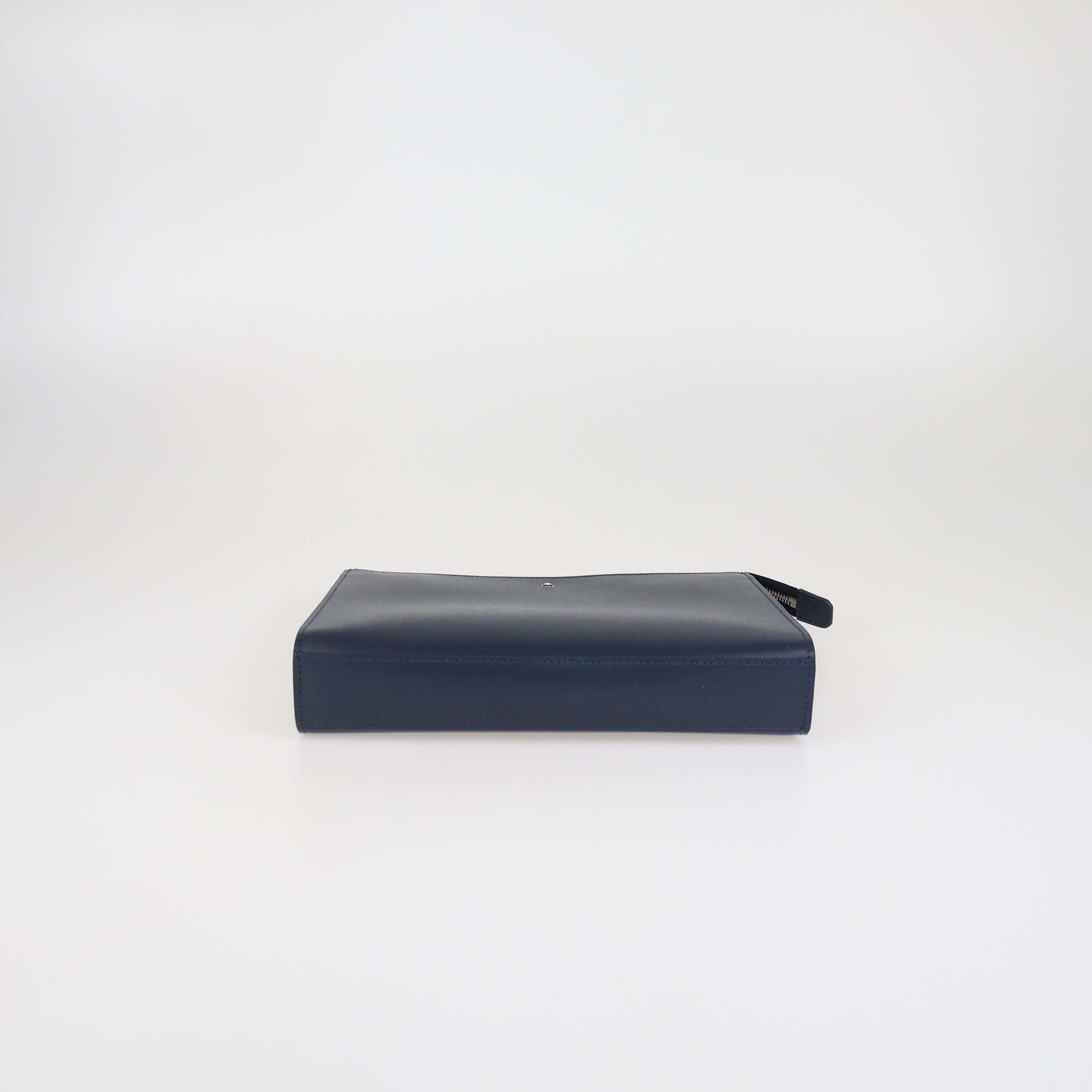 Montblanc Navy Blue Leather Sactorial Pouch