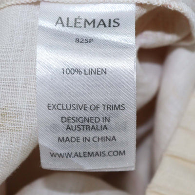 Alemais Cream Multicolor Linen Philomena Floral Print Wide Leg Pants