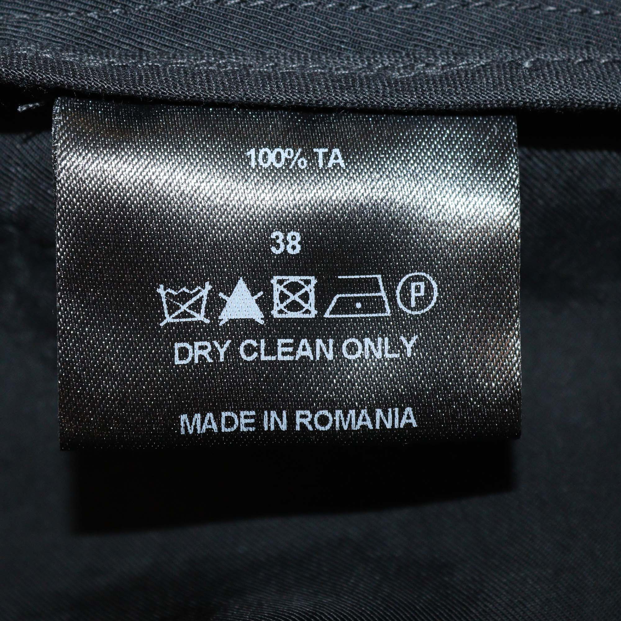 A.F. Vandevorst Black Triacetate Long Sleeve Belted Blazer