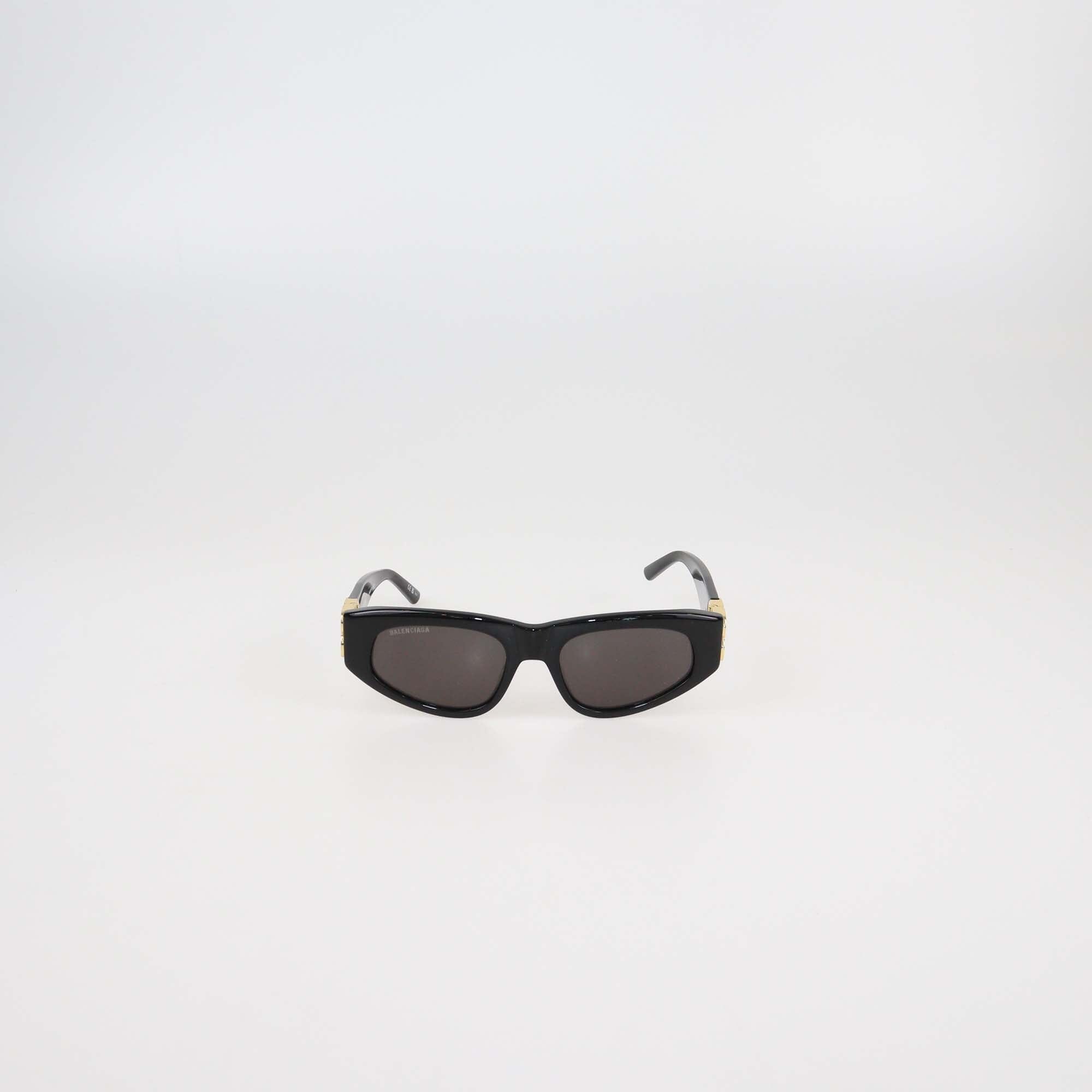 Balenciaga Black Logo Cat Eye Sunglasses Womens Balenciaga 