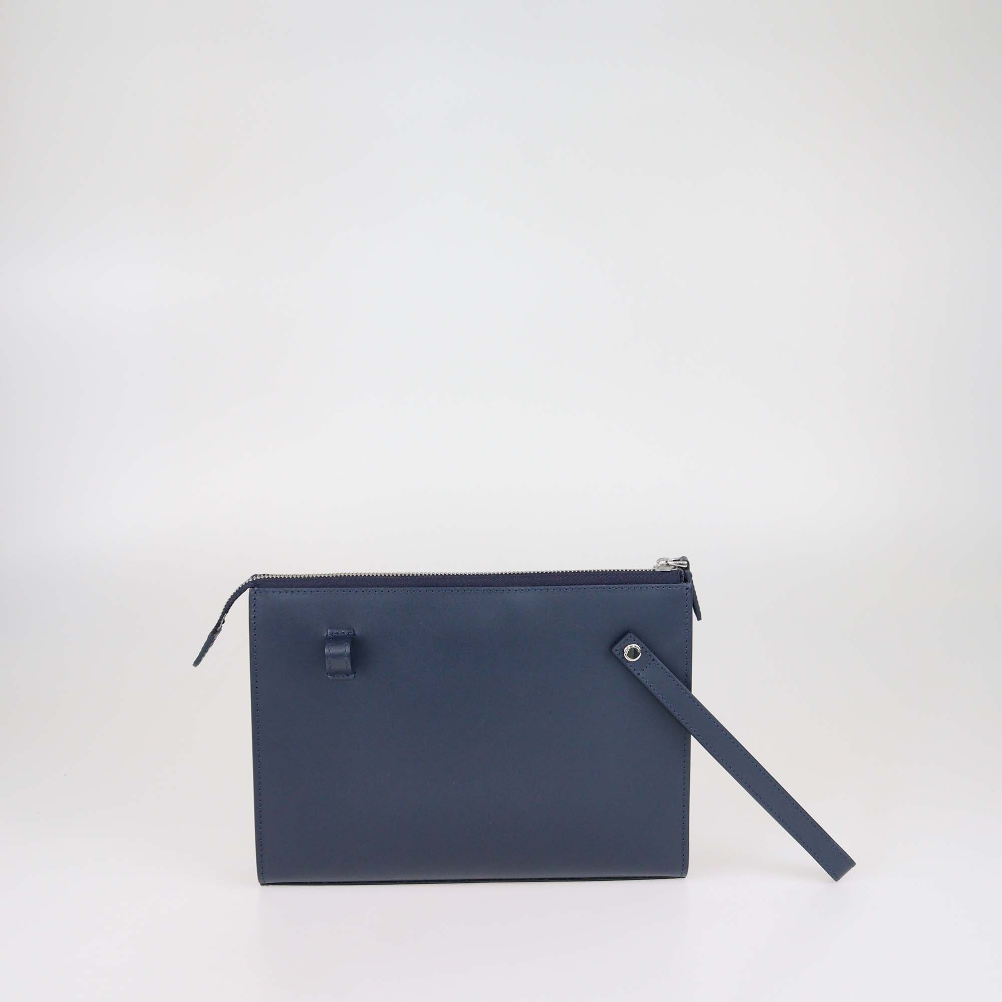 Montblanc Navy Blue Leather Sactorial Pouch