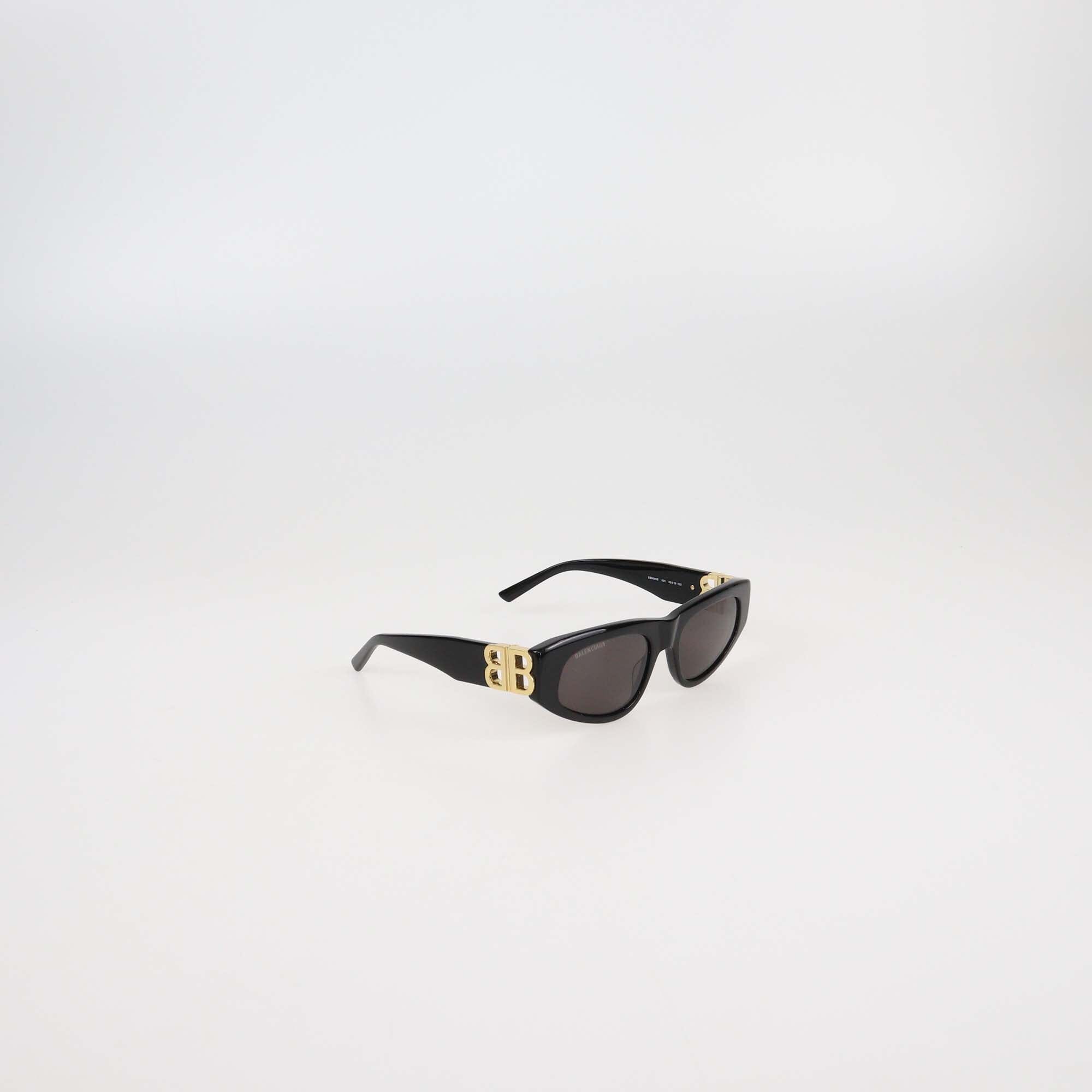 Balenciaga Black Logo Cat Eye Sunglasses Womens Balenciaga 