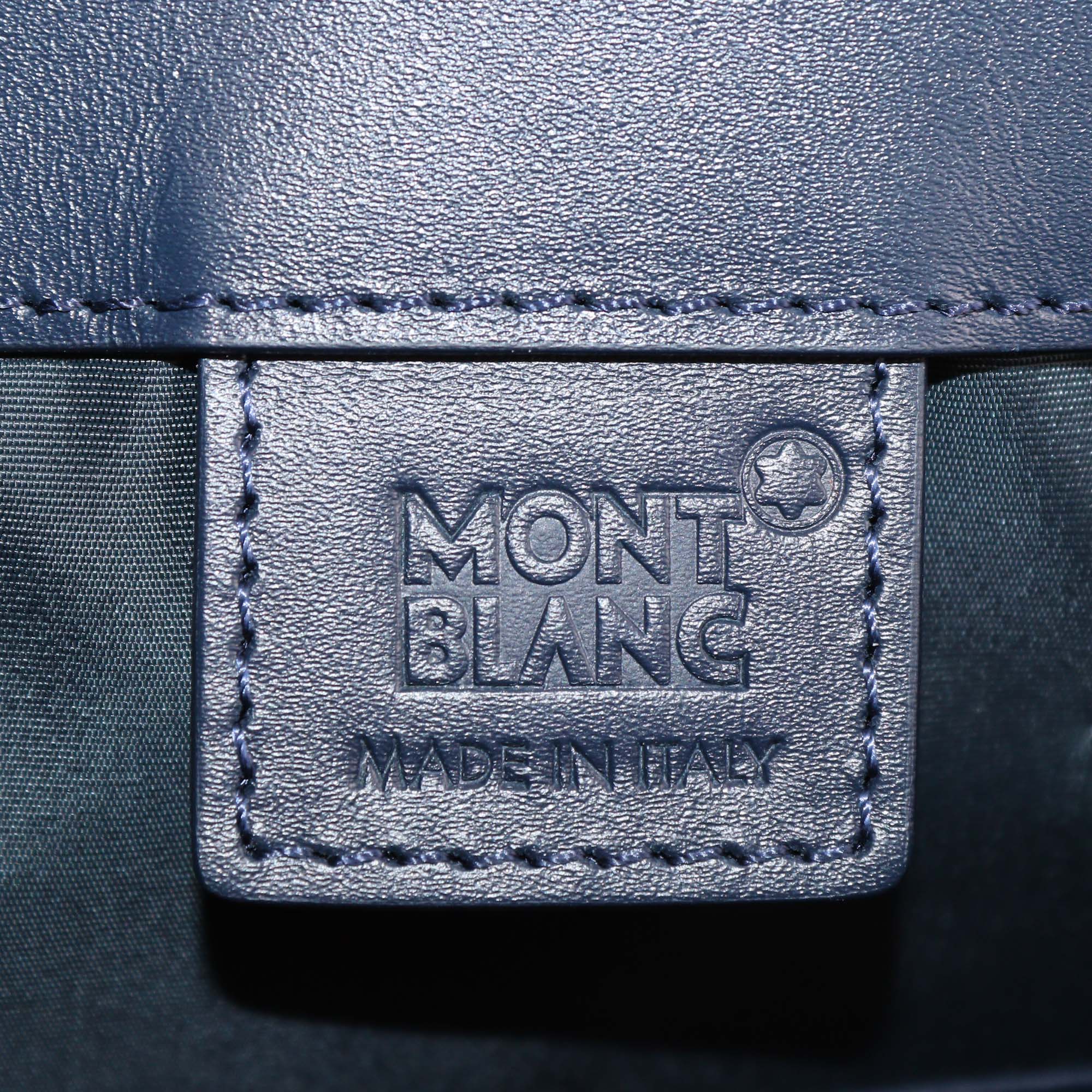 Montblanc Navy Blue Leather Sactorial Pouch
