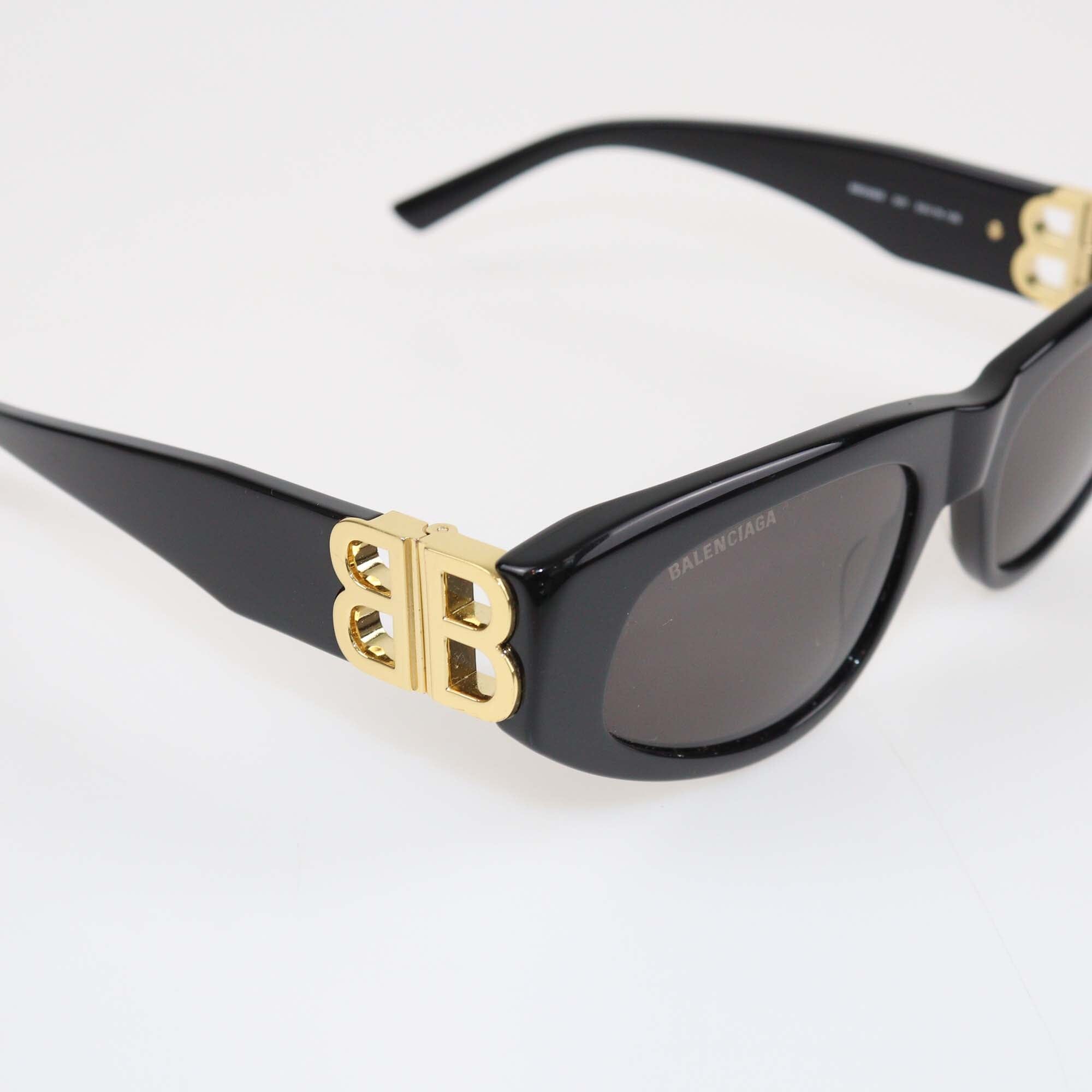 Balenciaga Black Logo Cat Eye Sunglasses Womens Balenciaga 