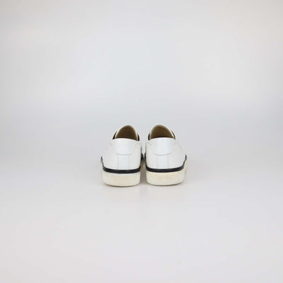 Hermes White Epsom Leather Low Top Sneakers