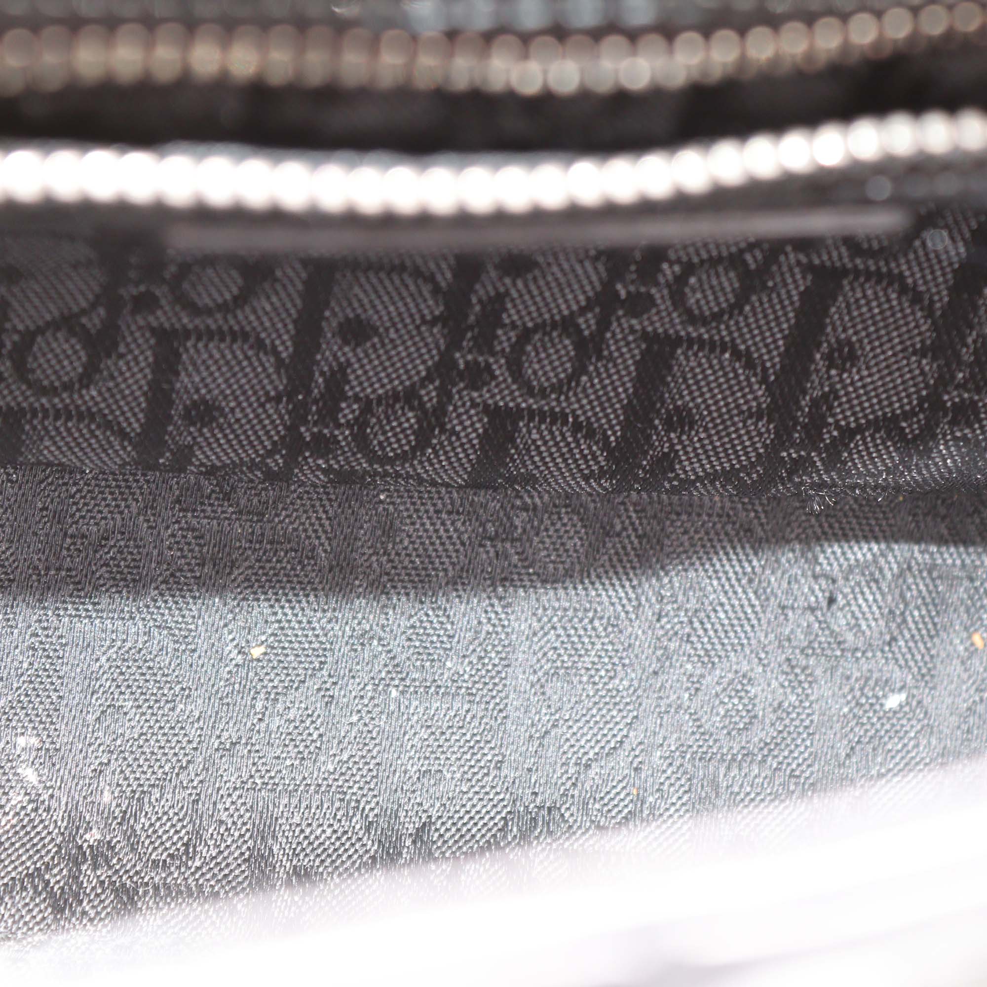 Christian Dior Black Cannage Patent Leather Mini Lady Dior Tote