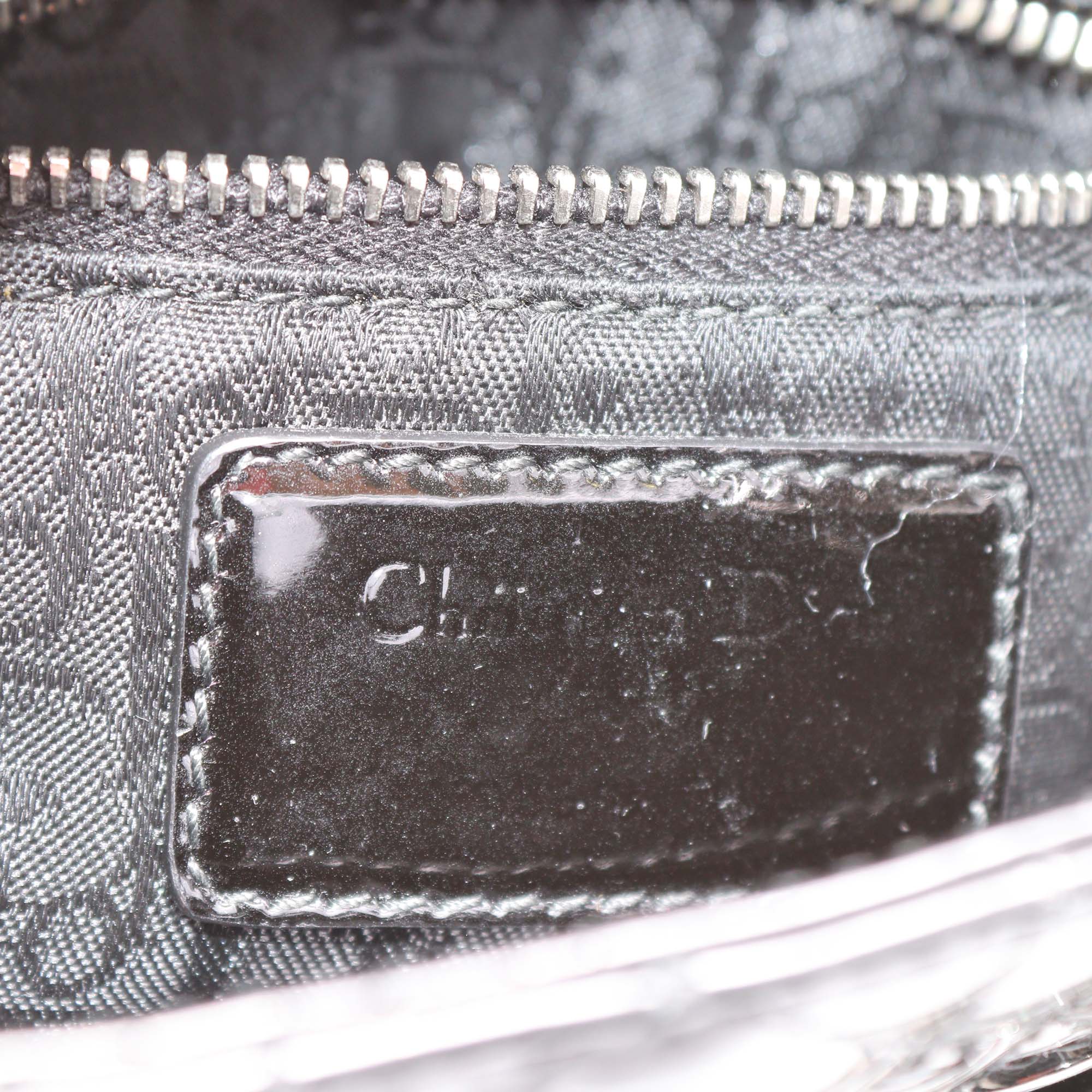 Christian Dior Black Cannage Patent Leather Mini Lady Dior Tote