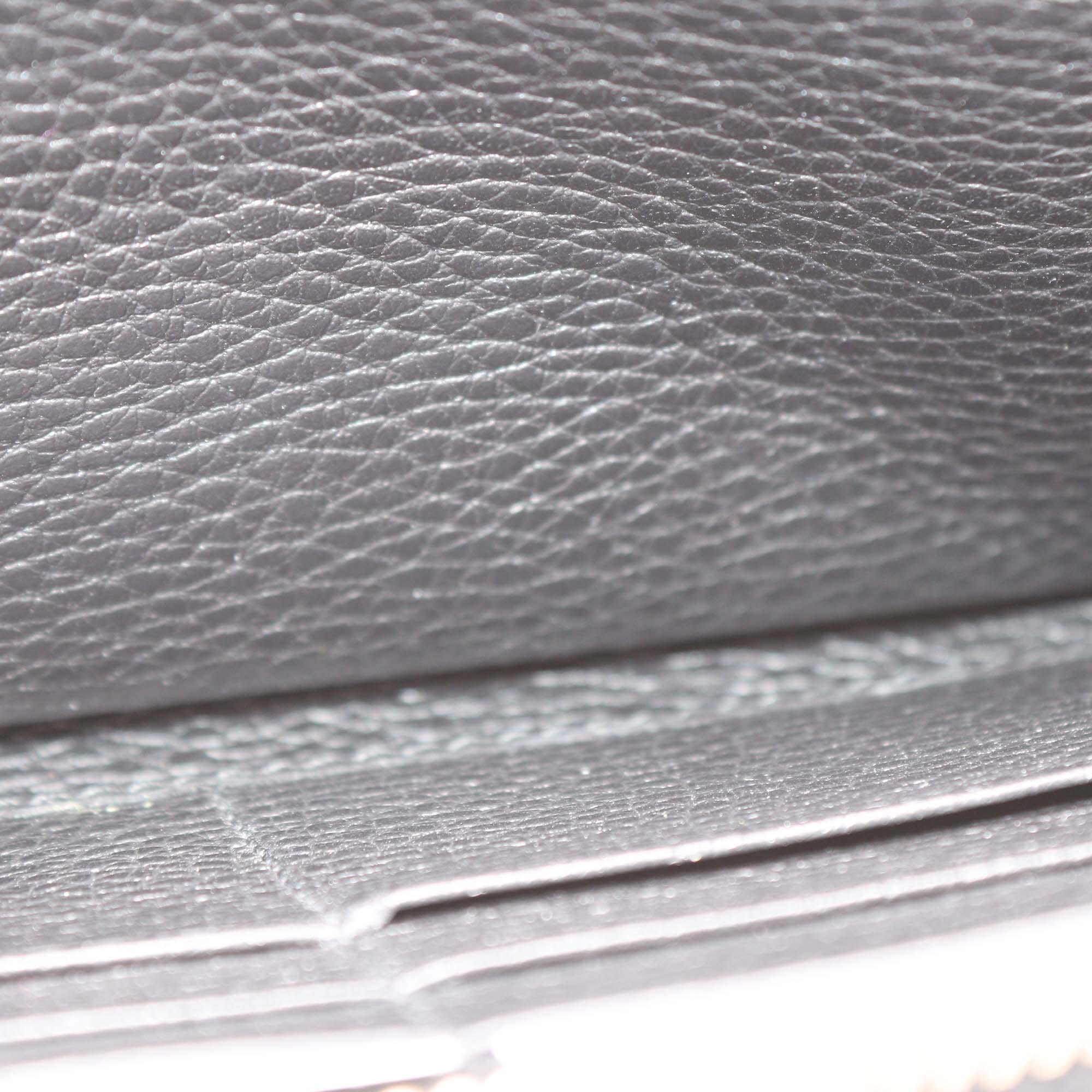 Gucci Black Leather Interlocking G Zip Around Wallet Womens Gucci 