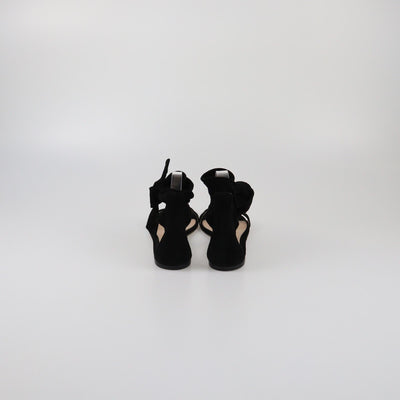Gianvito Rossi Black Ankle Wrap Flat Sandals Womens Gianvito Rossi 