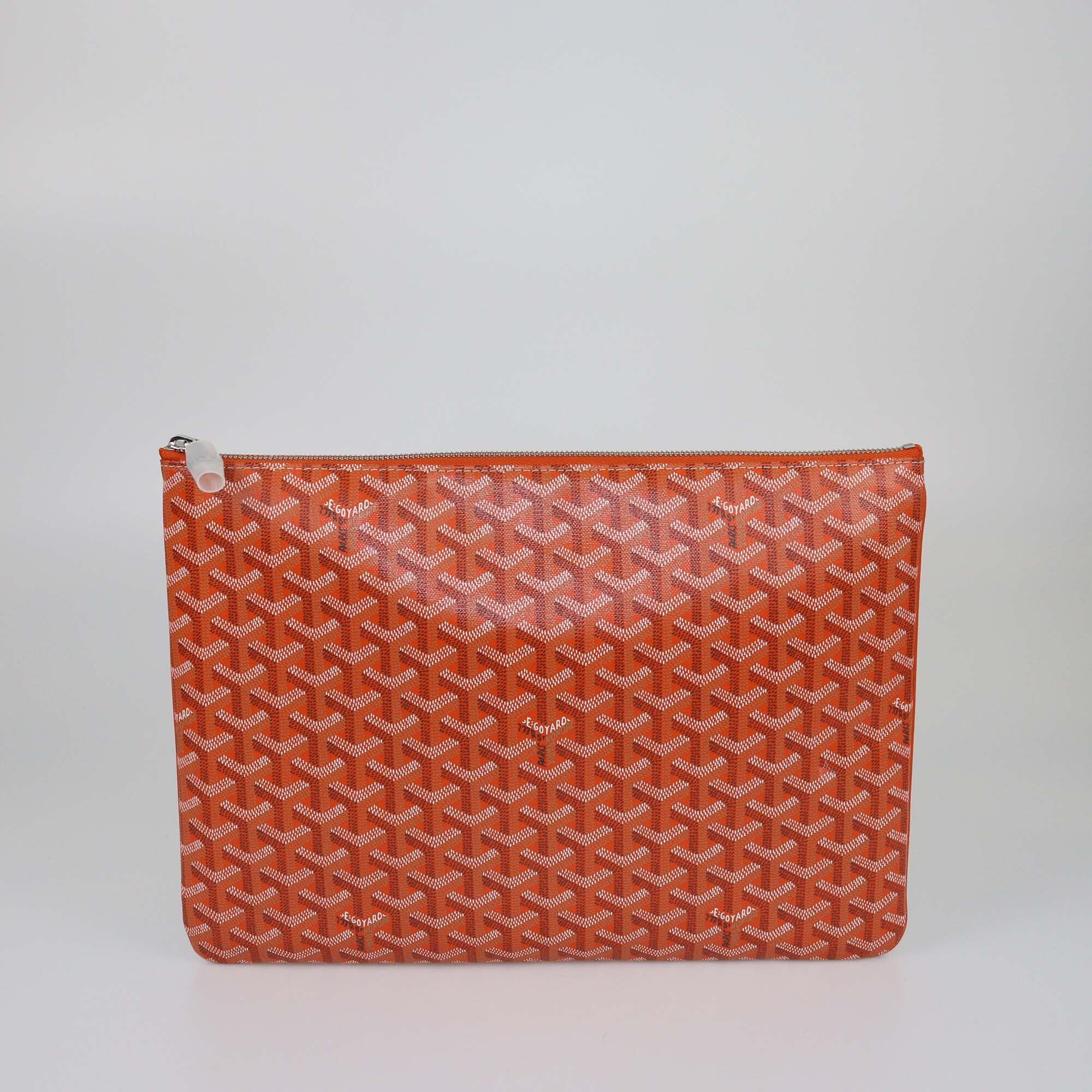 Goyard Orange Goyardine Senat MGM Pouch Womens Goyard 