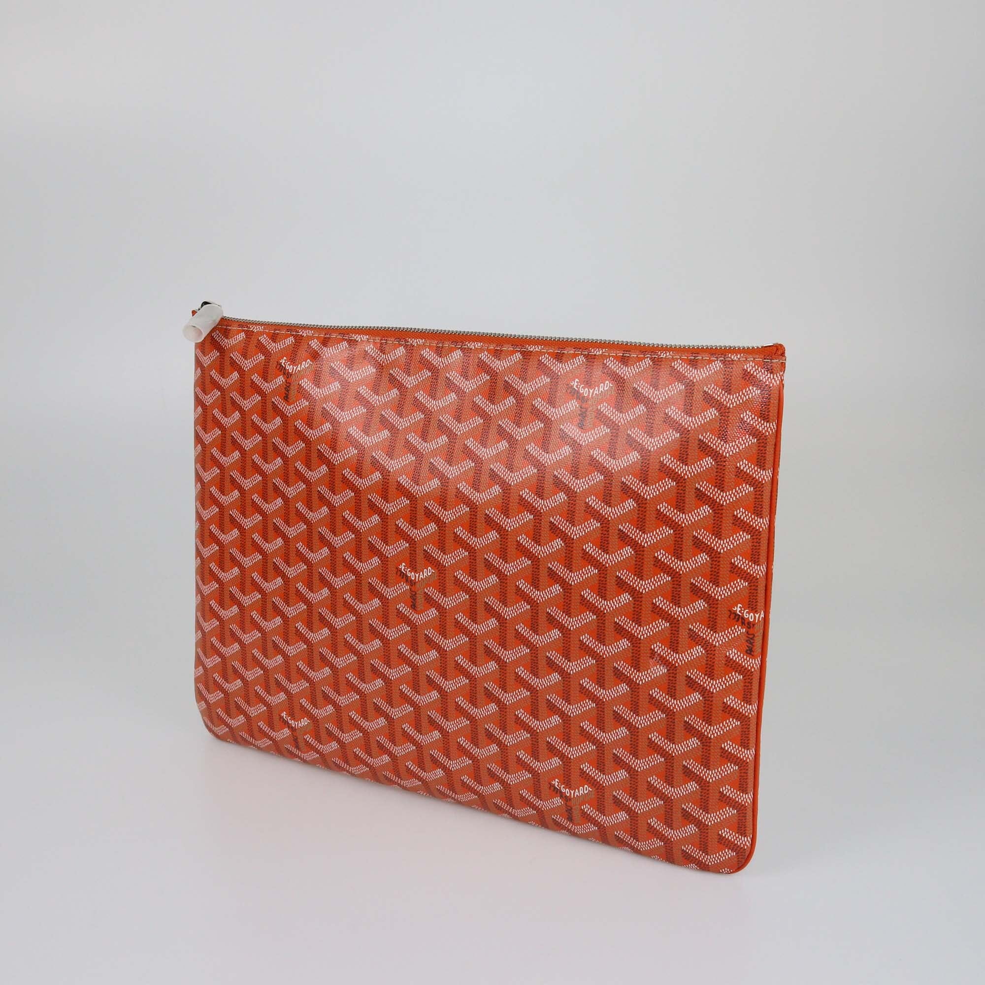 Goyard Orange Goyardine Senat MGM Pouch Womens Goyard 