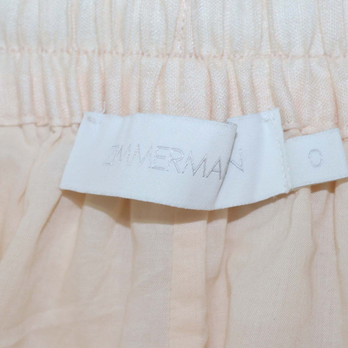 Zimmermann Light Beige Multicolor Linen Floral Print Halliday Wide Leg Pants