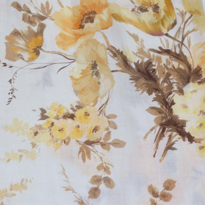 Zimmermann Beige Ramie Floral Print Wide Leg Pants