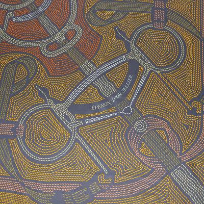 Hermes Multicolor Silk Eperon D'Or Sellier Scarf 70