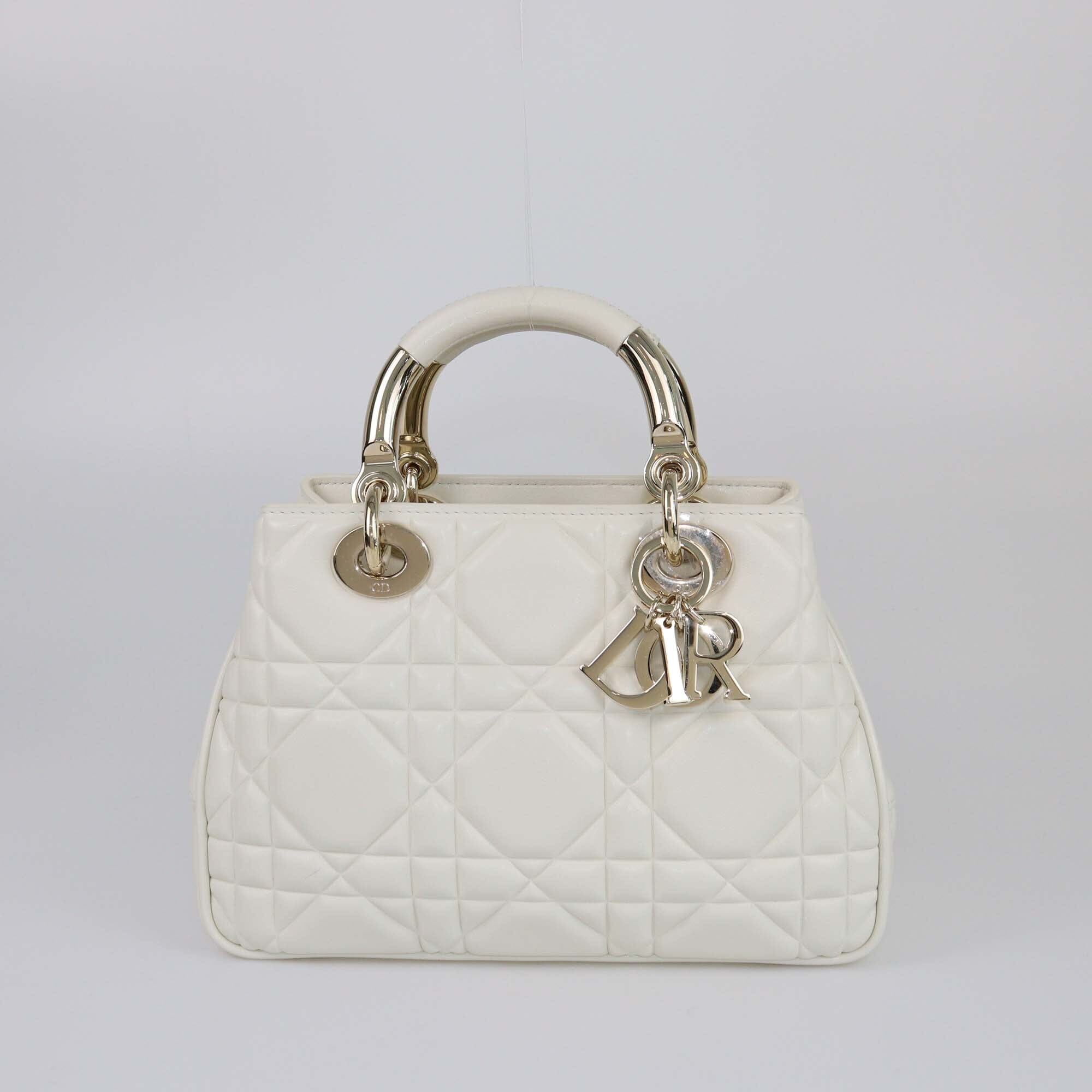 Christian Dior Off White Small The Lady 95.22 Top Handle Bag Womens Christian Dior 