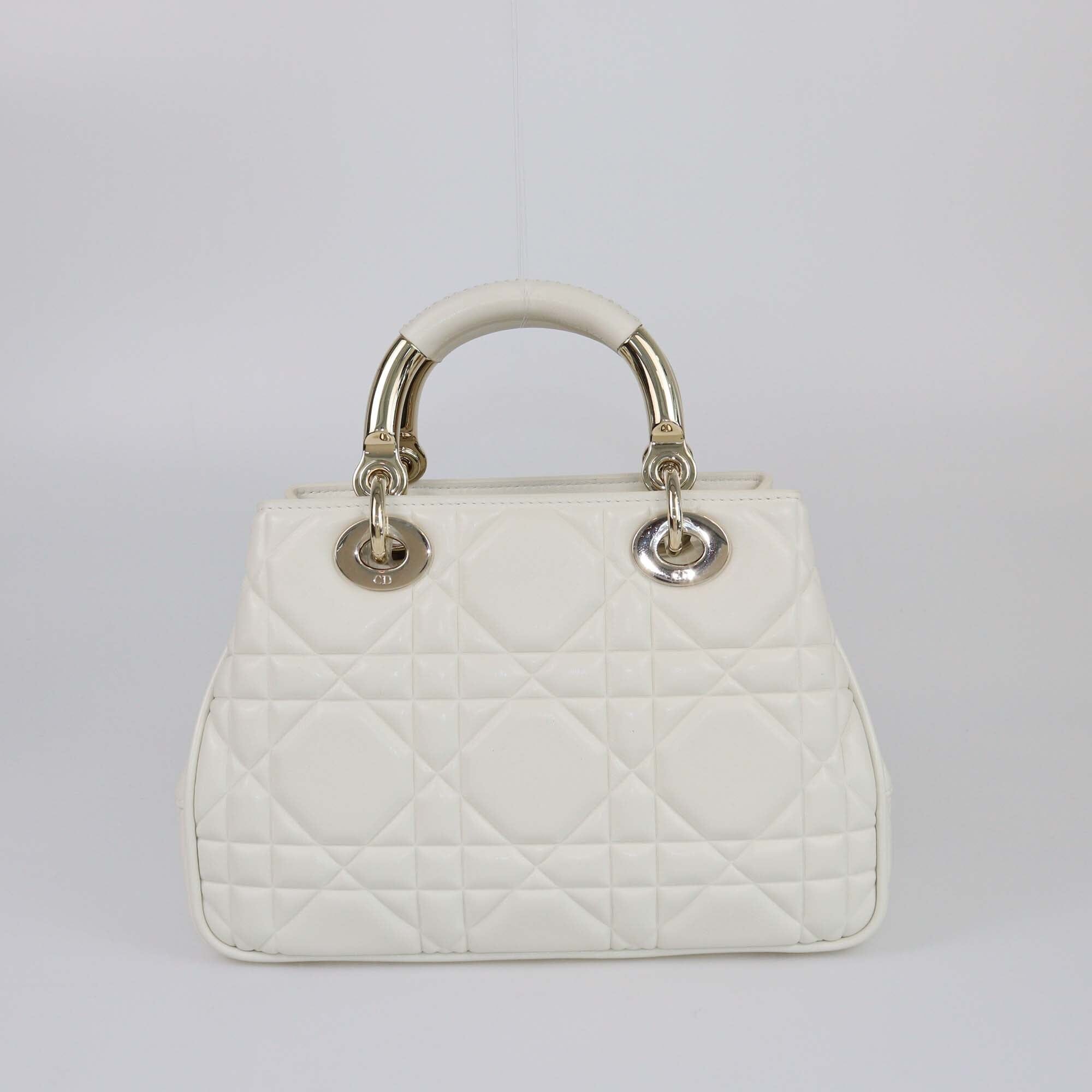 Christian Dior Off White Small The Lady 95.22 Top Handle Bag Womens Christian Dior 