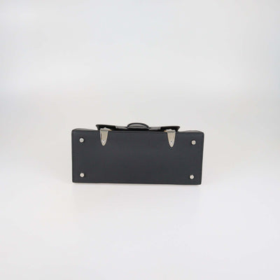 Goyard Black Leather Saigon PM Top Handle Bag