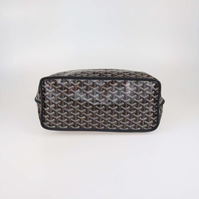 Goyard Black Goyardine Canvas Bulldog Print Anjou PM Tote