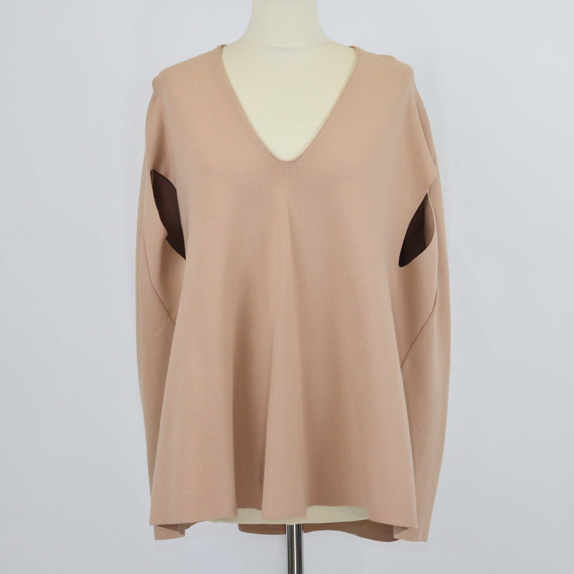 Maison Martin Margiela Beige Knitted Short Sleeve Oversized Jacket