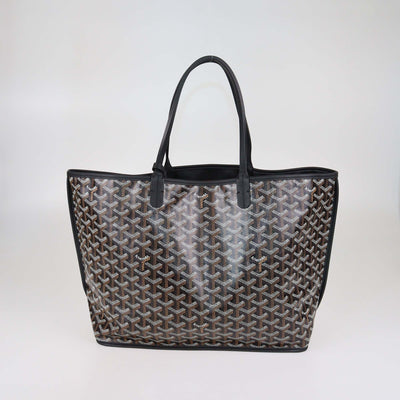 Goyard Black Goyardine Canvas Bulldog Print Anjou PM Tote