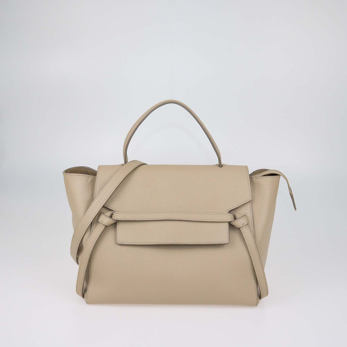 Celine Beige Leather Mini Belt Bag