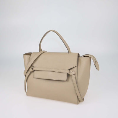 Celine Beige Leather Mini Belt Bag