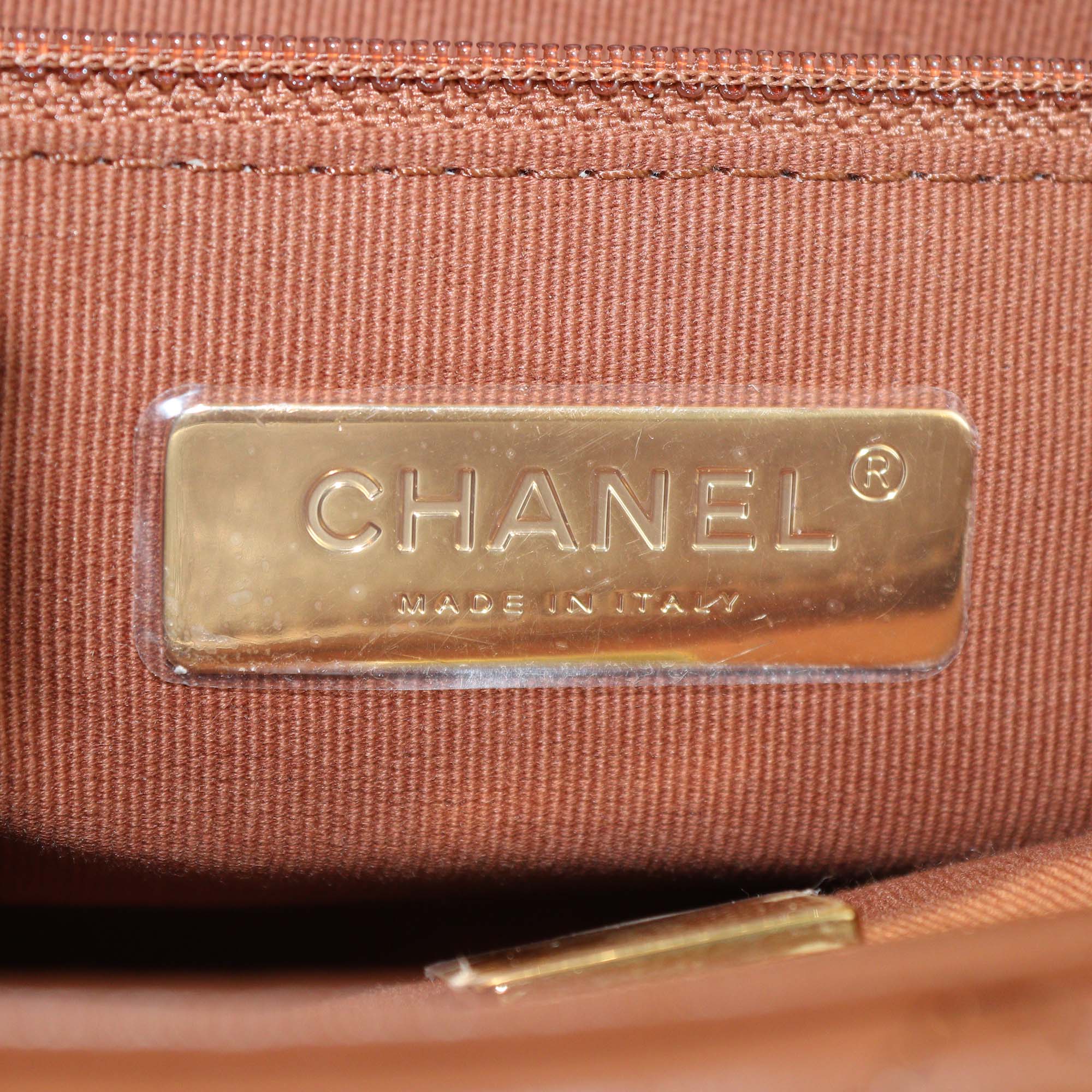 Chanel Brown Quilted Leather Large 19 Flap Bag