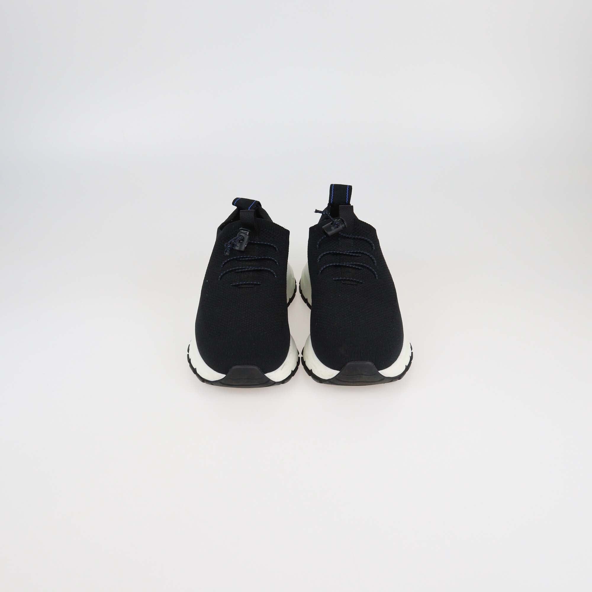 Prada Black Knit Fabric Slip On Sneakers Womens Prada 