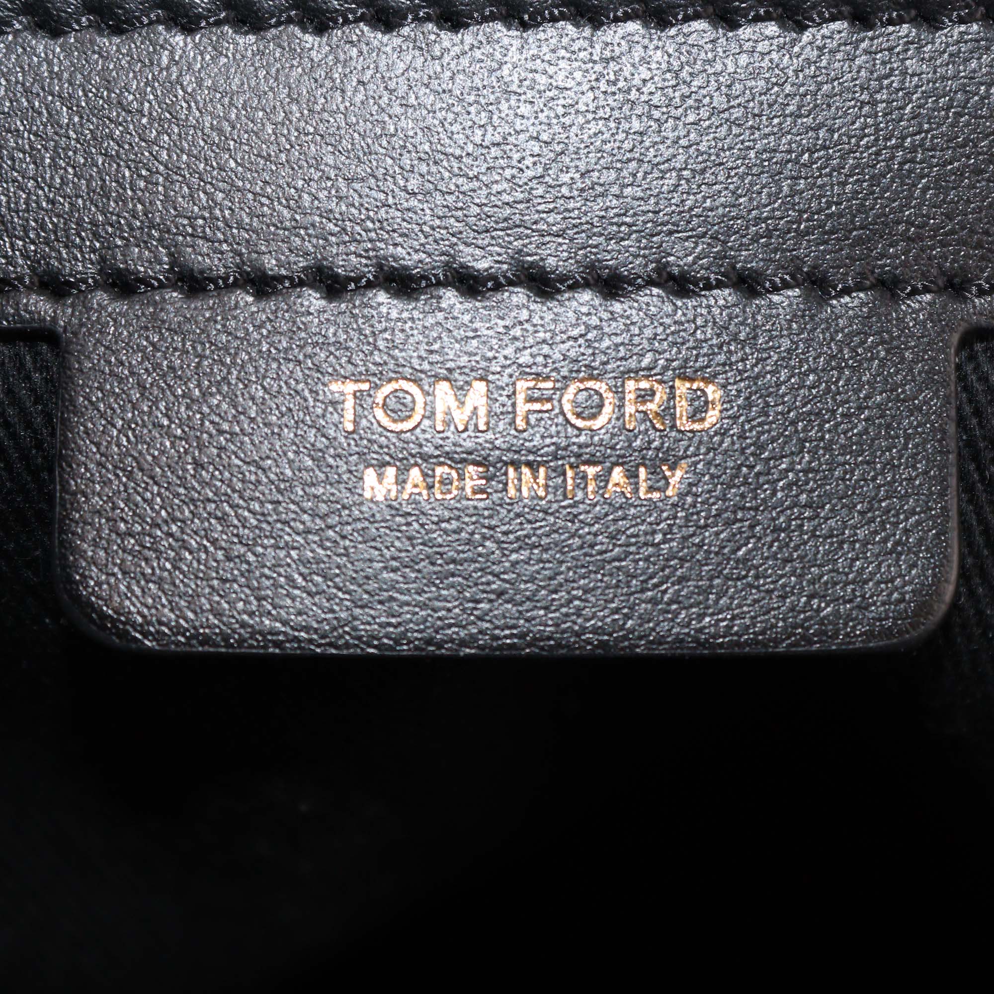 Tom Ford Black Leather Buckley Sling Bag
