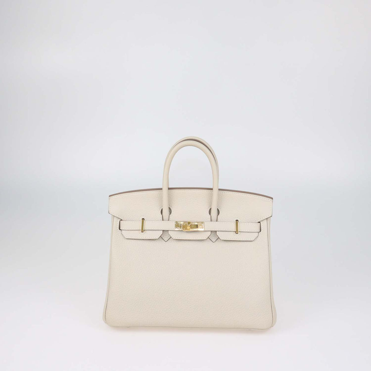 Hermes Craie Togo Leather Gold Hardware Birkin 25 Bag