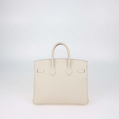 Hermes Craie Togo Leather Gold Hardware Birkin 25 Bag
