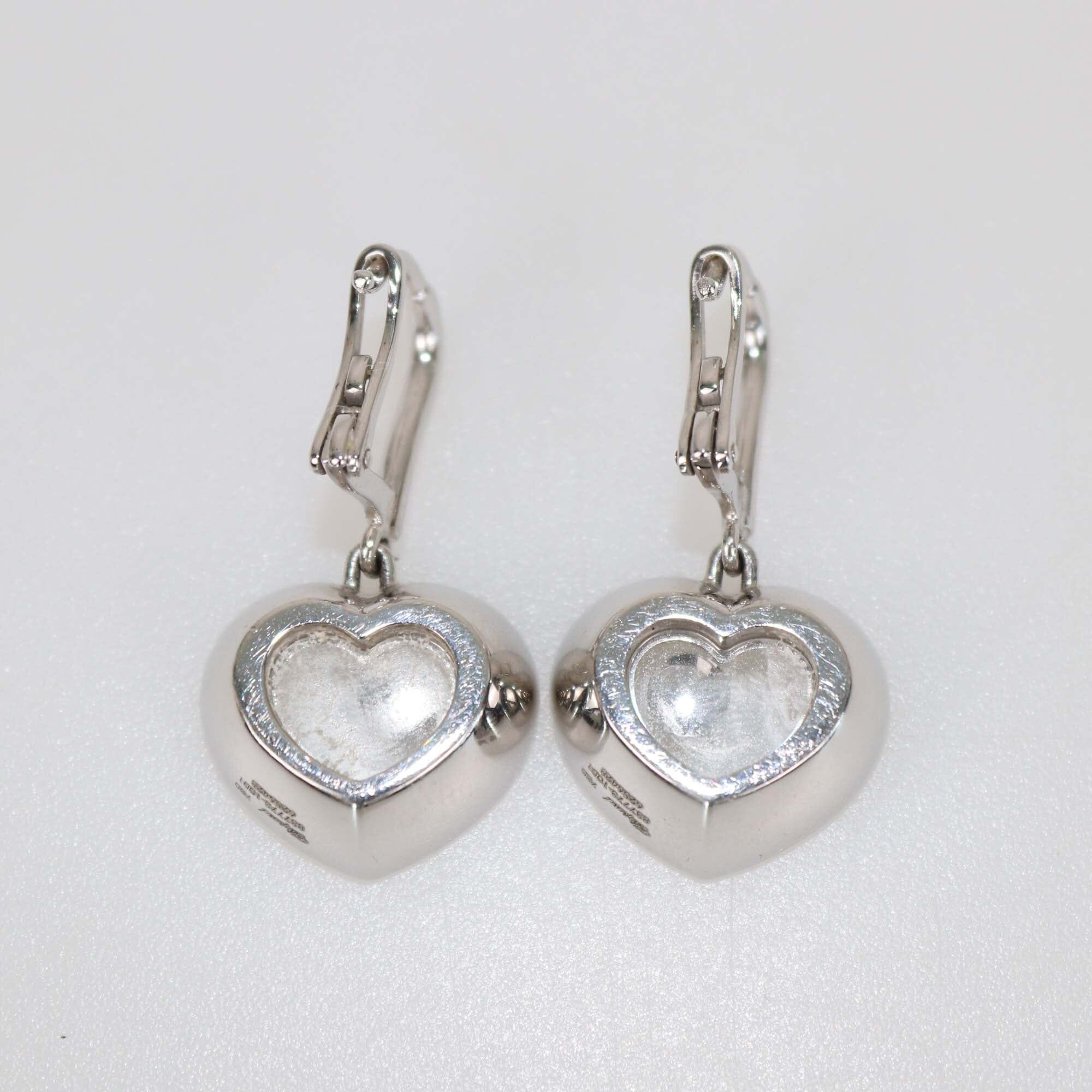 Chopard White Gold Happy Hearts Diamond Drop Earrings Womens Chopard 