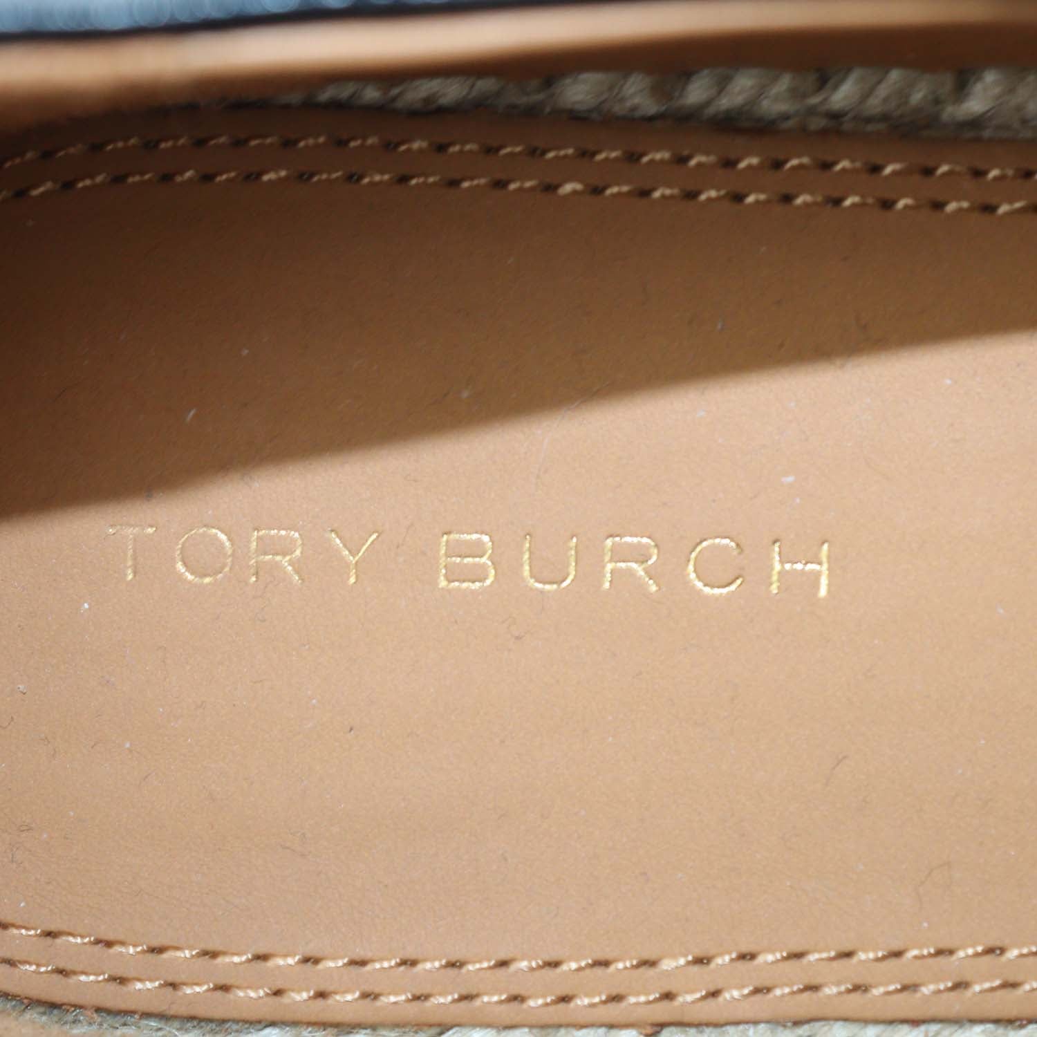 Tory Burch Black Leather Ines Platform Espadrille Flats