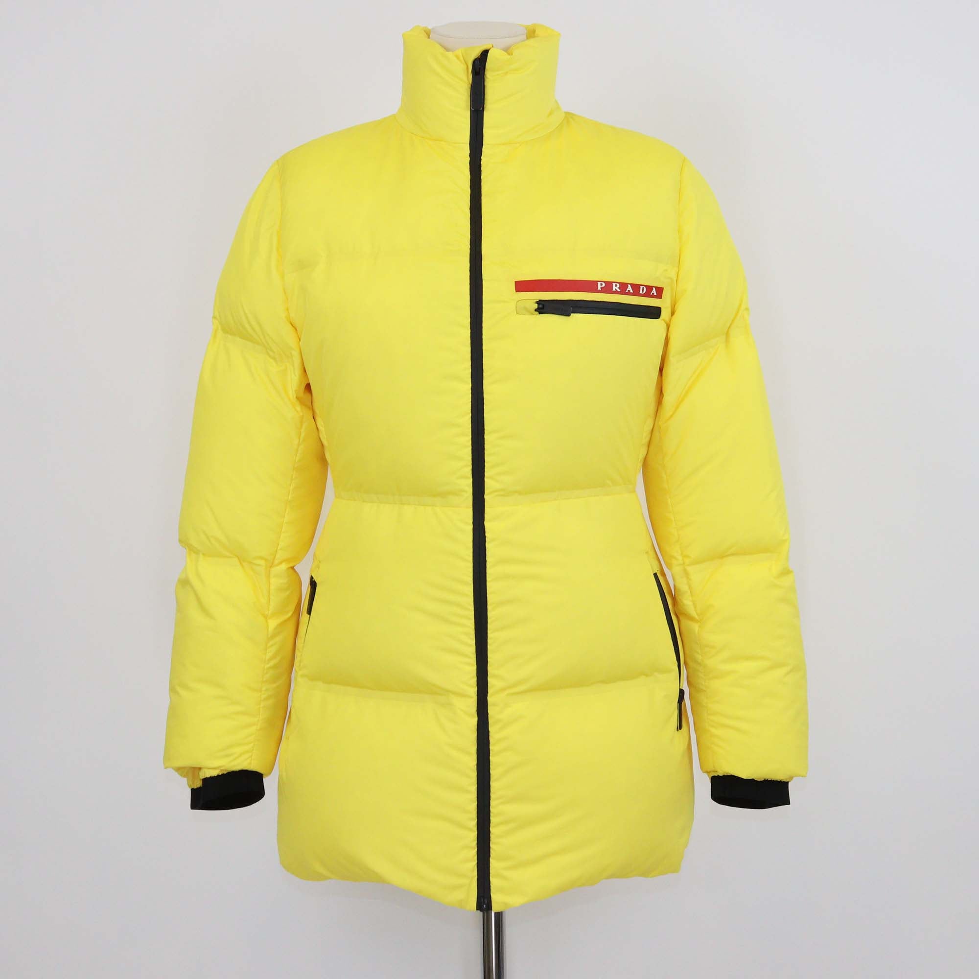 Prada Sport Yellow Polyester Puffer Down Jacket