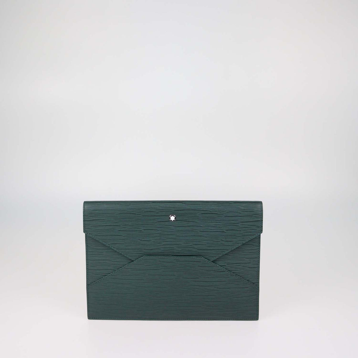 Montblanc Green Textured Leather Sartorial Envelope Pouch
