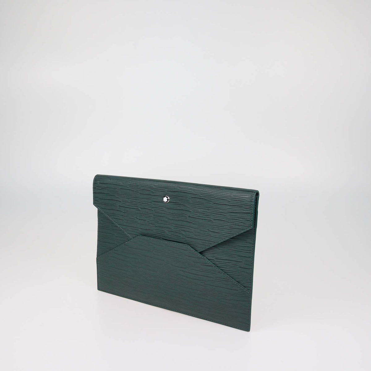 Montblanc Green Textured Leather Sartorial Envelope Pouch