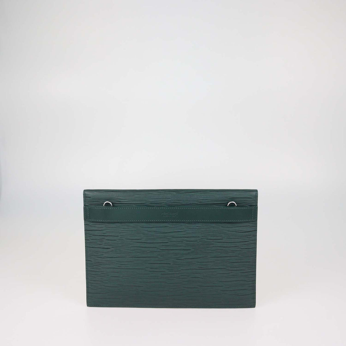 Montblanc Green Textured Leather Sartorial Envelope Pouch