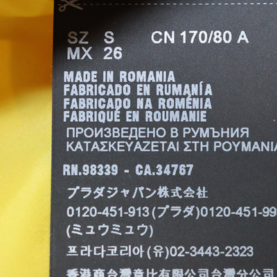 Prada Sport Yellow Polyester Puffer Down Jacket