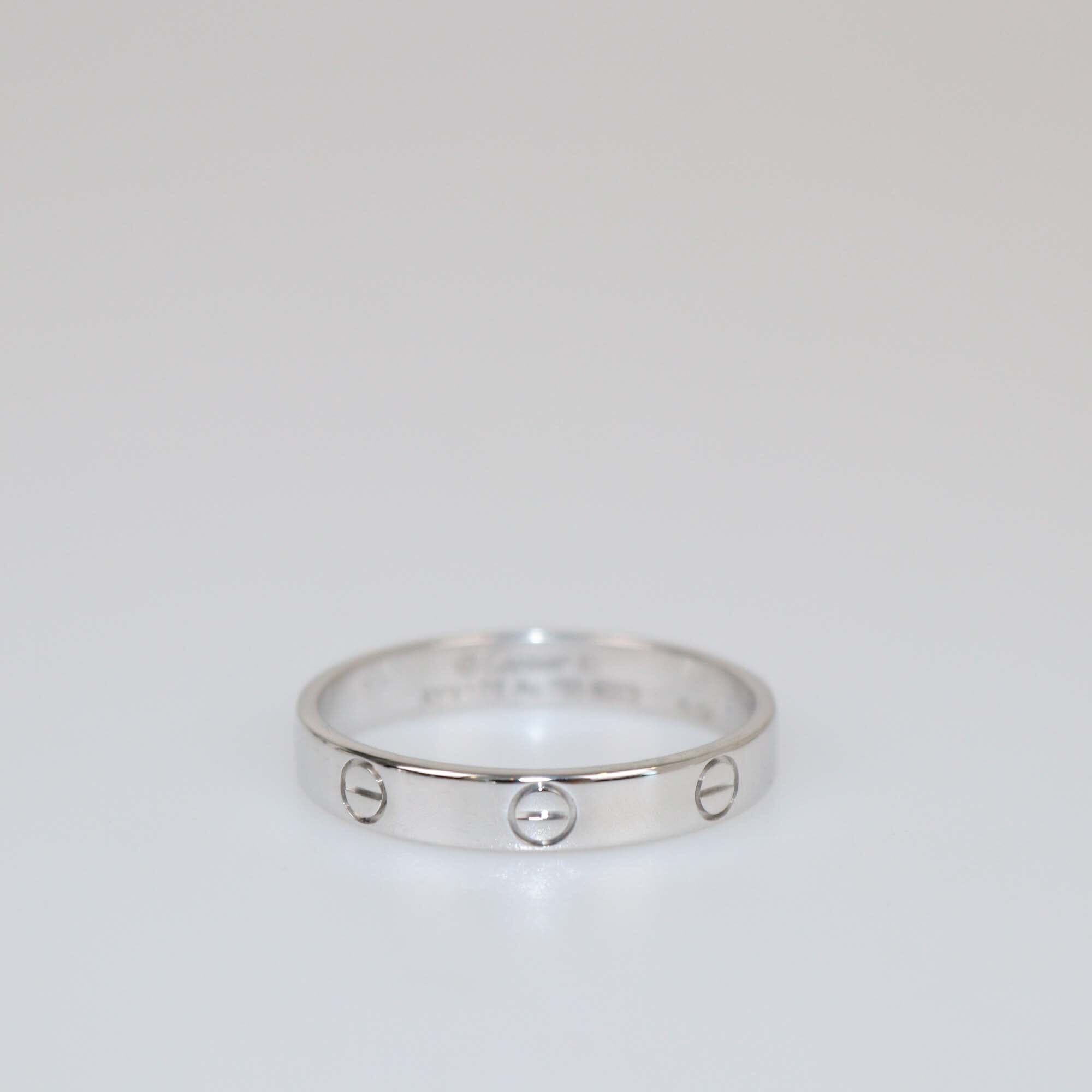 Cartier White Gold 18k Love Wedding Band Ring Womens Cartier 