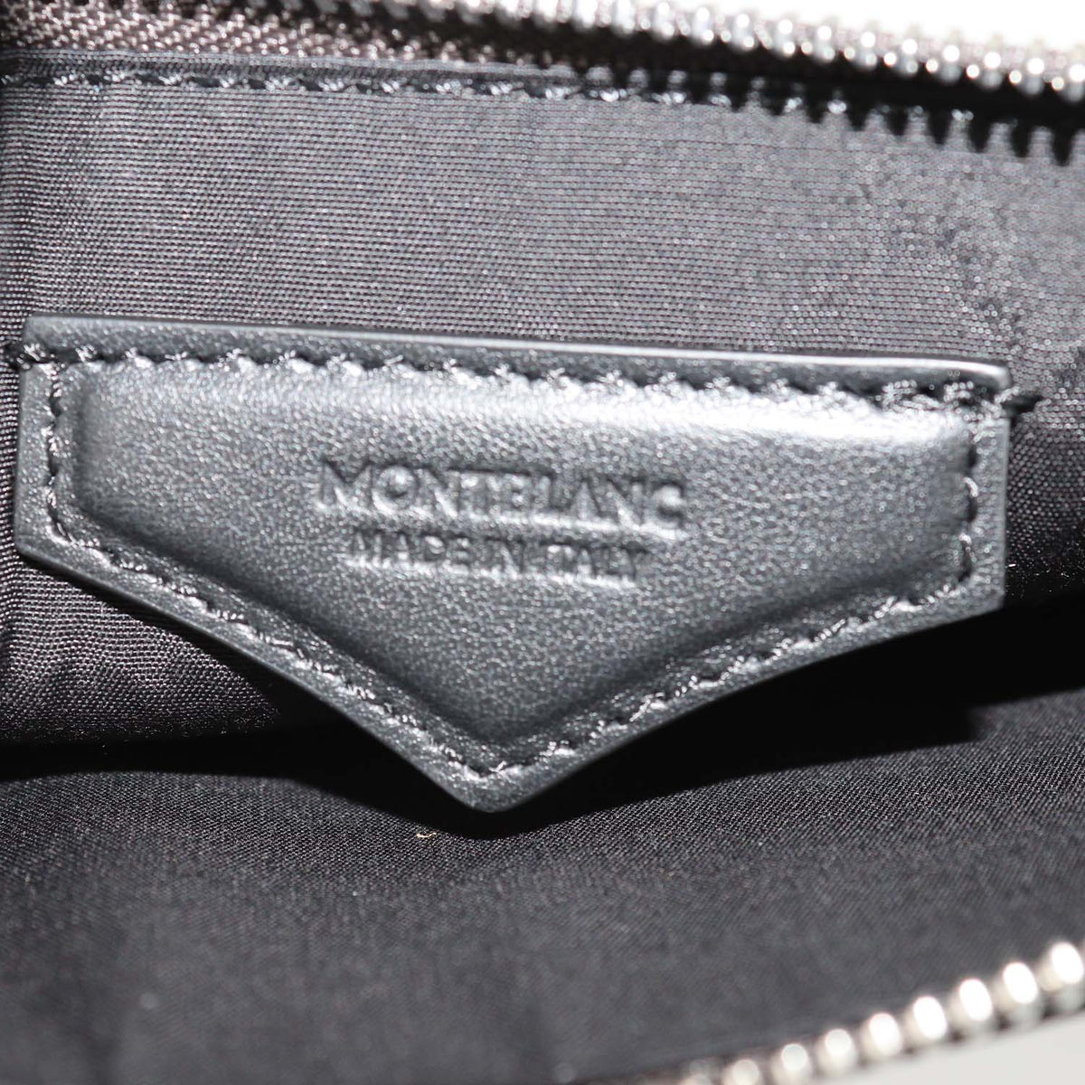 Montblanc Blue Leather Meisterstuck Skiers Scenic Pouch