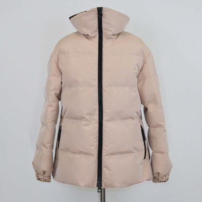Christian Dior Nude Polyester Taffeta Dior Alps Belted Puffer Jacket