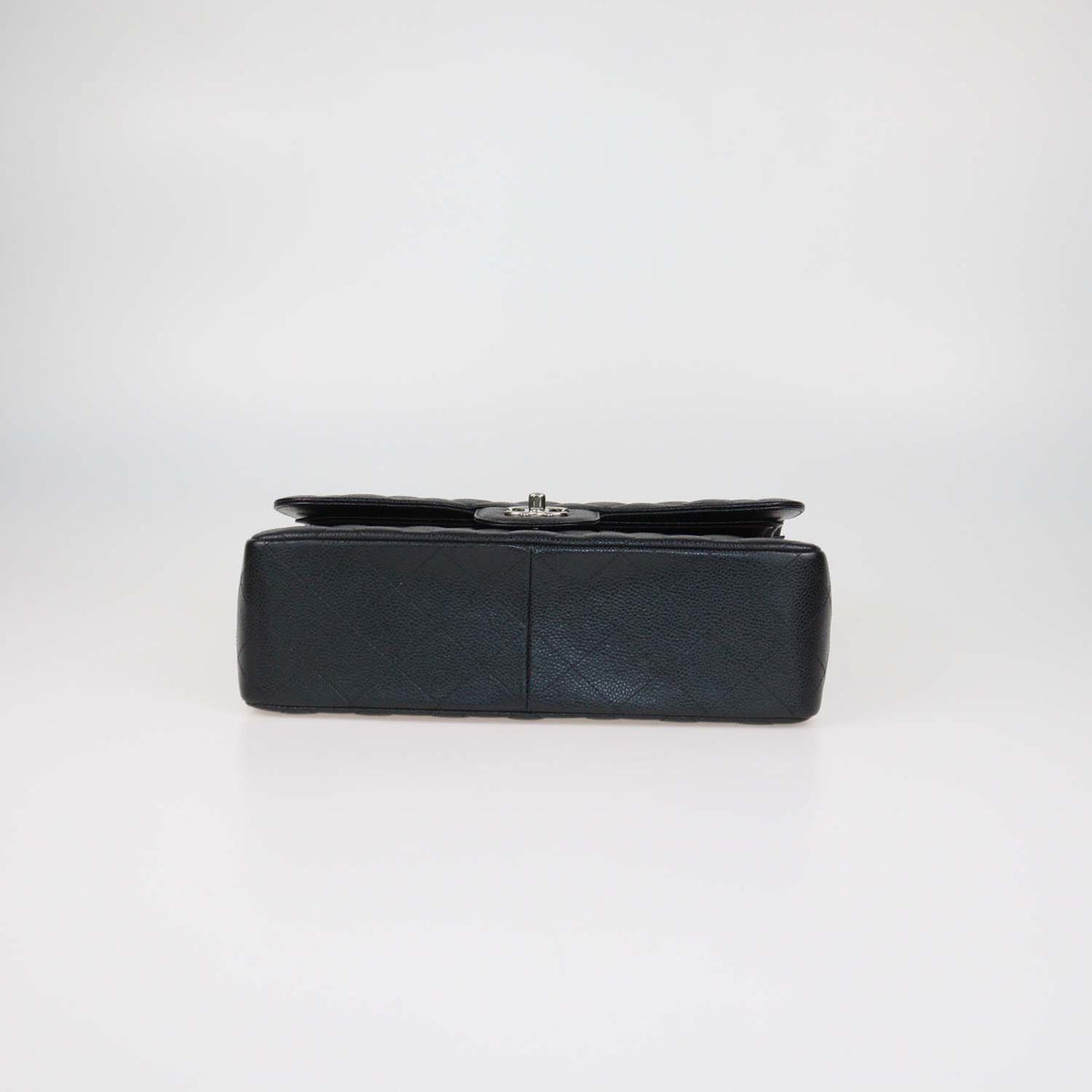 Chanel Black Quilted Caviar Leather Jumbo Classic Double Flap Bag