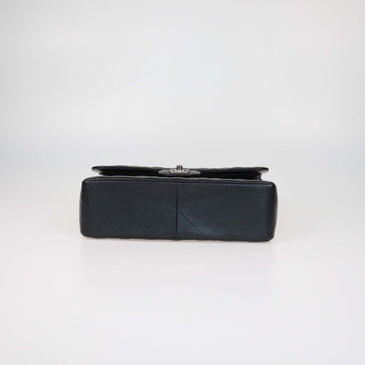 Chanel Black Quilted Caviar Leather Jumbo Classic Double Flap Bag