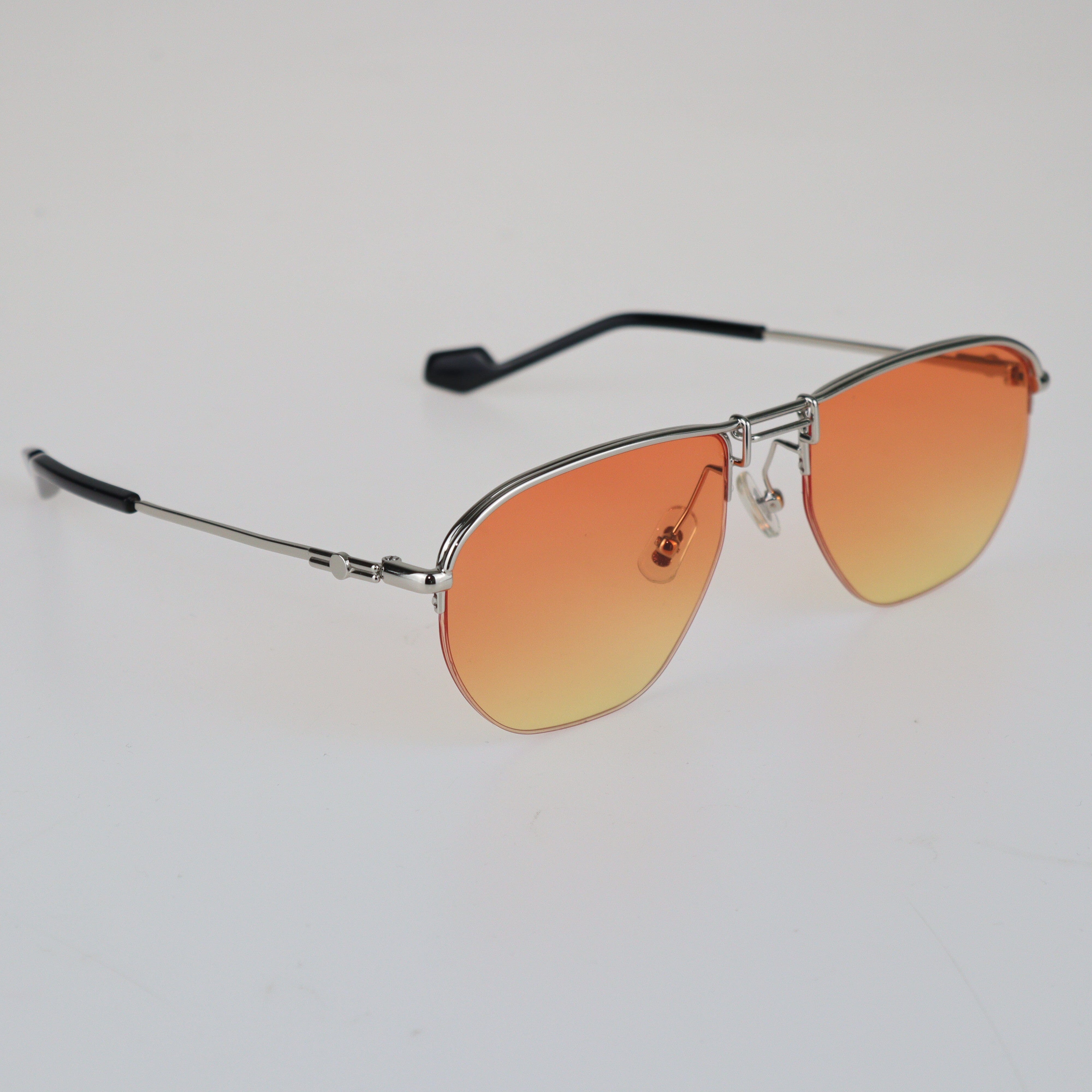 Orange 2024 aviator sunglasses