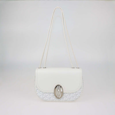Goyard White Goyardine Coated Canvas and Leather 233 Shoulder Bag