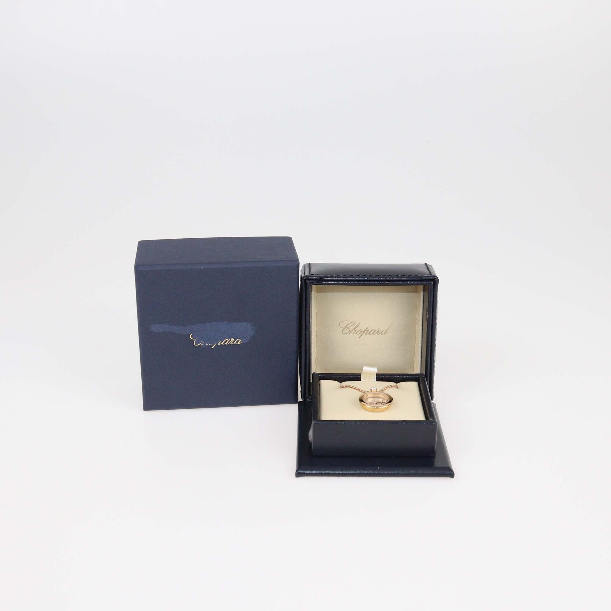 Chopard Happy Me Mim 18K Rose Gold Floating Diamond & Arabic Letter Necklace Womens Chopard 