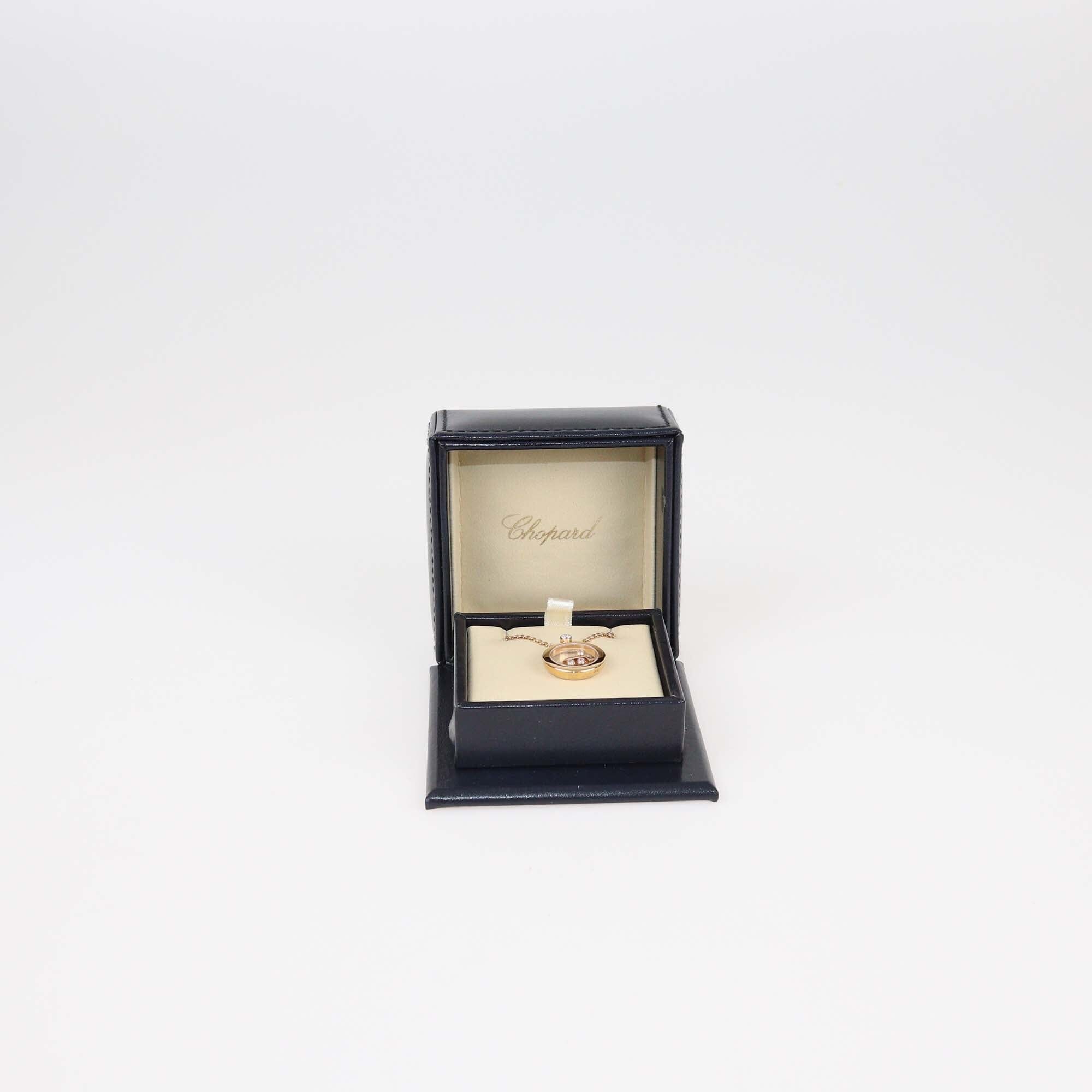 Chopard Happy Me Mim 18K Rose Gold Floating Diamond & Arabic Letter Necklace Womens Chopard 